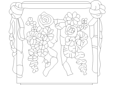 Vasija de cerámica decorada