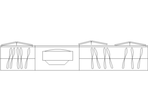 Bloques AutoCAD DWG Vista Superior de Armario