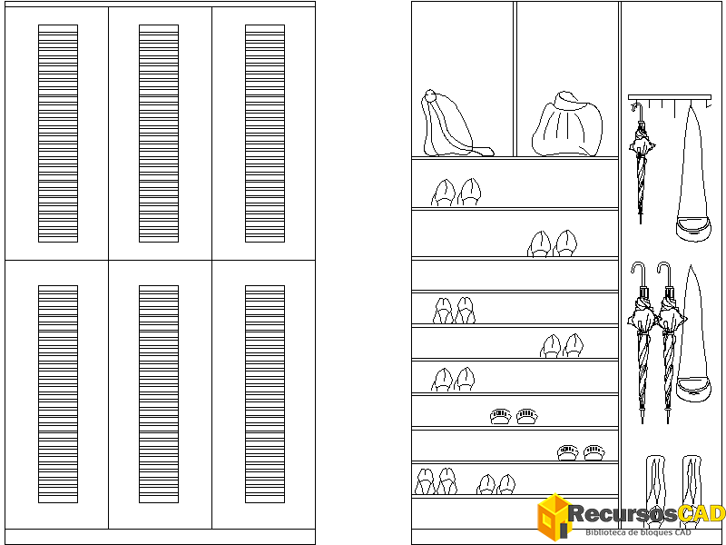 Bloques AutoCAD DWG Zapatero