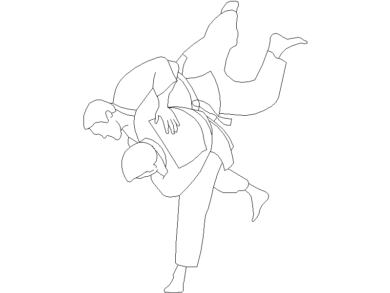 judo (1) bloques DWG para AutoCAD 2D gratis.