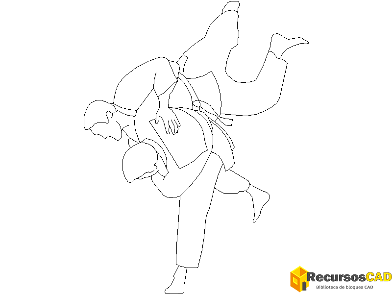 judo (1) bloques DWG para AutoCAD 2D gratis.