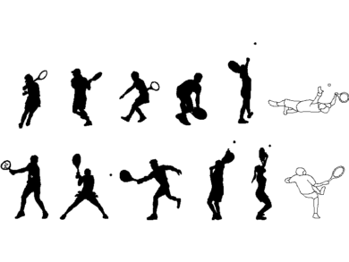 personas jugando tenis