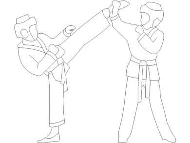 taekwondo , diseñados para AutoCAD 2D