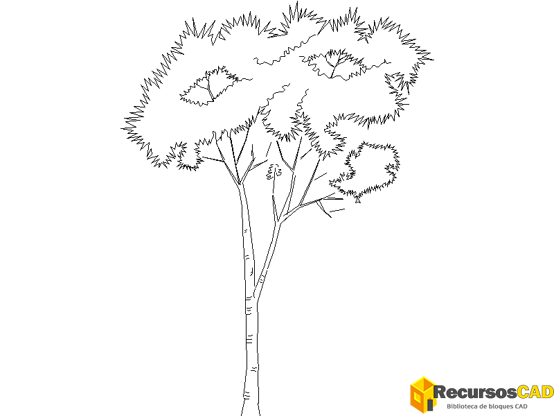 Descarga bloques AutoCAD árboles en alzado