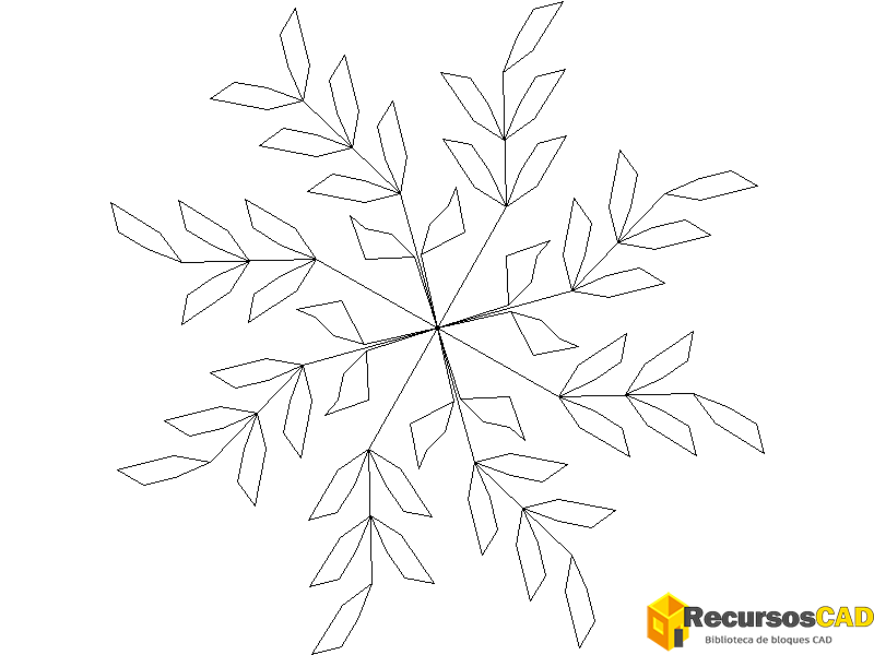 Bloque AutoCAD gratuito: árbol en planta