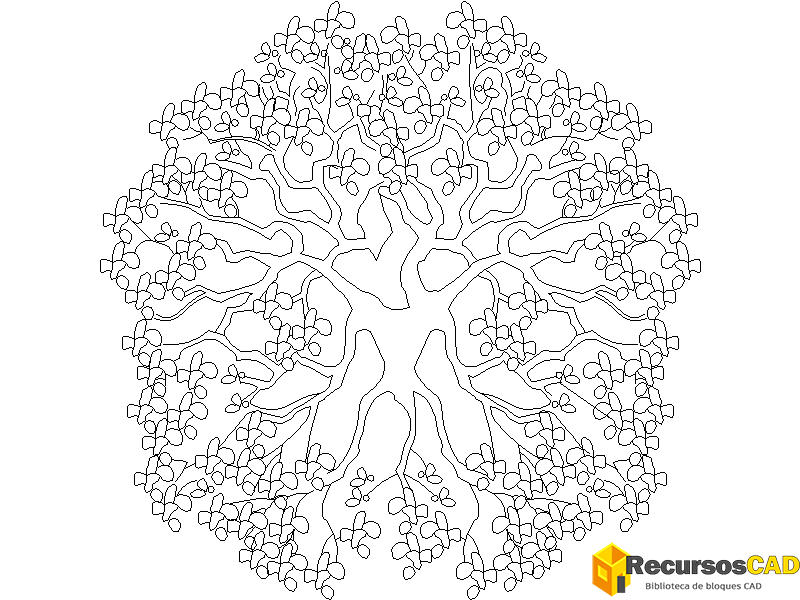 Descarga bloques DWG gratuitos de árboles en planta