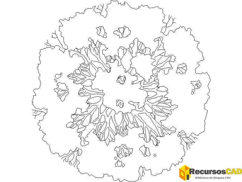 Bloques AutoCAD gratis: árboles en planta