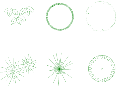 Arbustos y plantas verdes