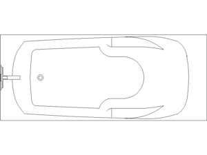 Bloques DWG de baneras minimalistas en vista superior