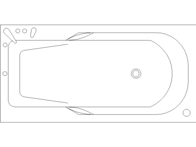 Bloques CAD bañeras redondas en formato DWG