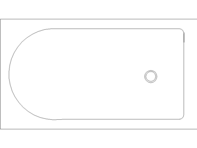 Bloques CAD bañeras compactas en vista superior