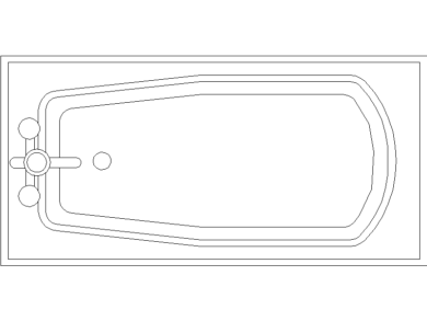 Descarga bloques CAD DWG de bañeras grandes en vista superior. Diseña baños amplios y lujosos con este recurso optimizado para AutoCAD.