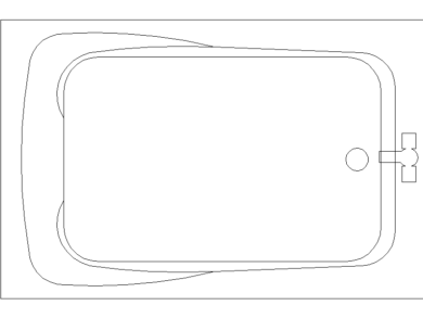 Bloques CAD bañeras ovaladas en formato DWG