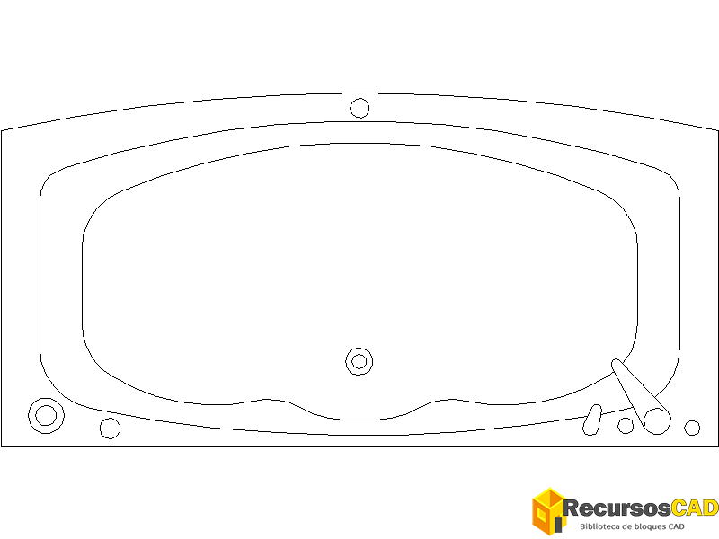 Bloques CAD bañeras con ducha en planta
