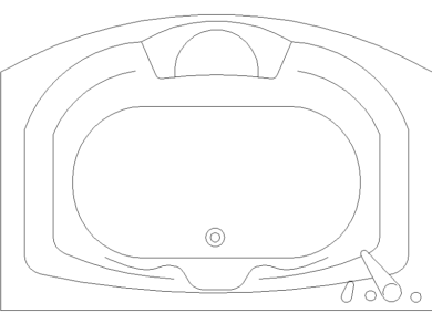 Bloques CAD bañeras moderno