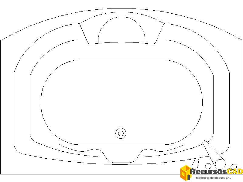 Bloques CAD bañeras moderno