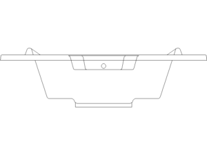 Bloque AutoCAD DWG de bañera vista lateral