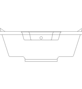 Bloque AutoCAD DWG de bañera vista lateral
