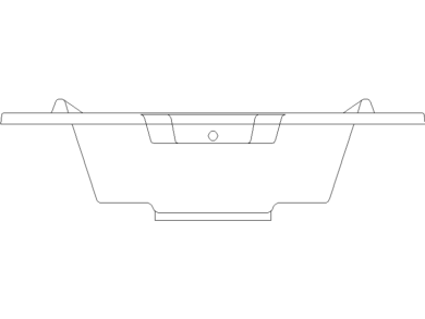 Bloque AutoCAD DWG de bañera vista lateral