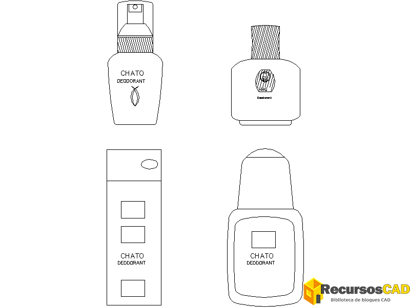 Descargar Bloque AutoCAD de Desodorantes en Aerosol