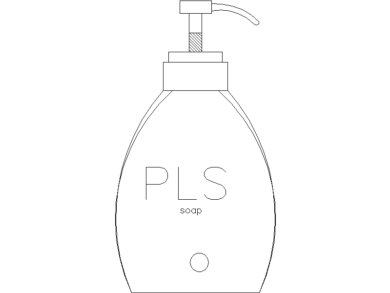 Bloque AutoCAD de Dispensadores de Jabón Líquido Dibujo