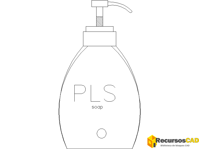 Bloque AutoCAD de Dispensadores de Jabón Líquido Dibujo
