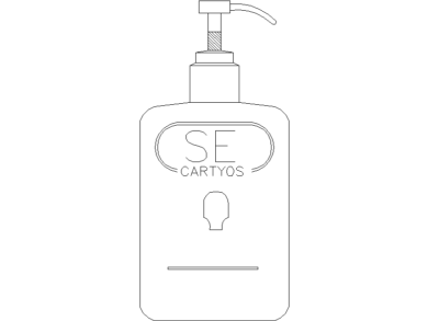 Bloque AutoCAD de Dispensadores de Jabón Líquido
