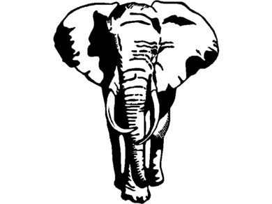 Elefante en Vista Frontal: Descarga Bloque AutoCAD DWG Gratis