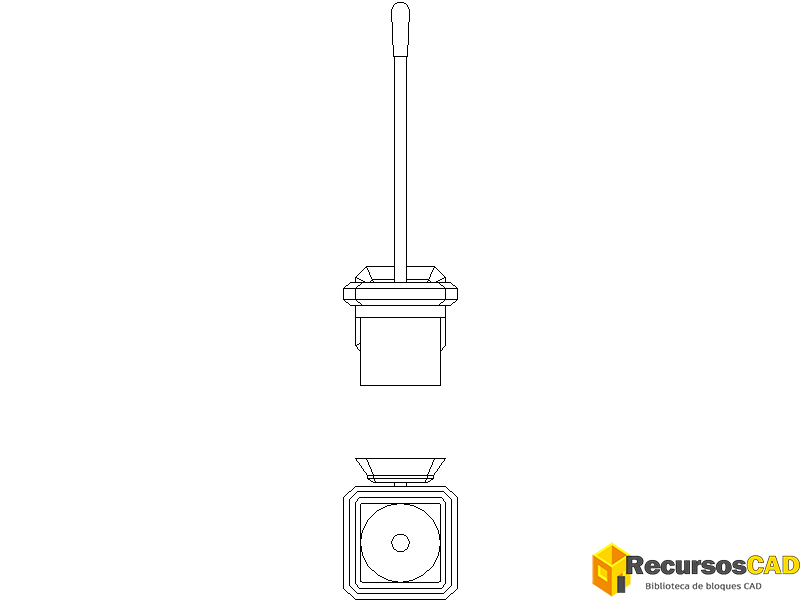 Bloques AutoCAD Escobillero de pared
