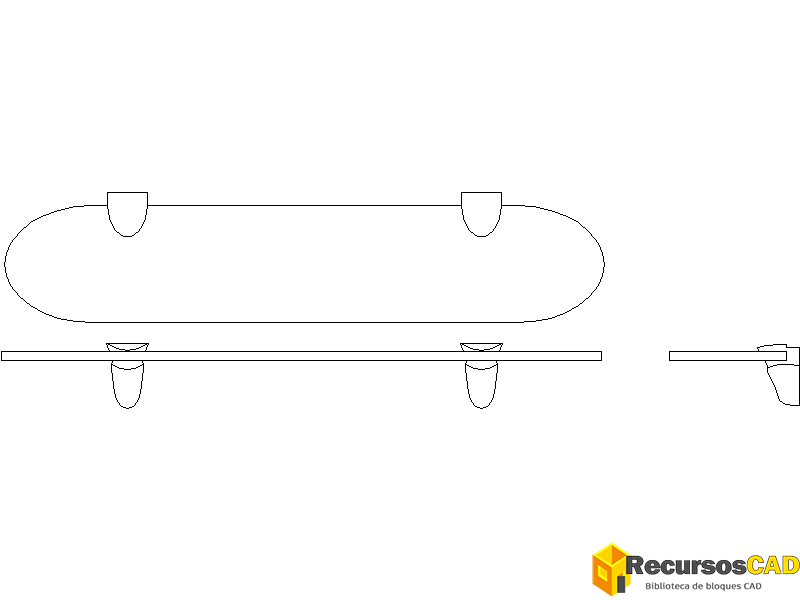 Bloques AutoCAD DWG de Estanterías de Cristal para Baños