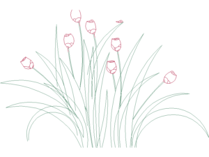 Bloque de flores silvestres en AutoCAD