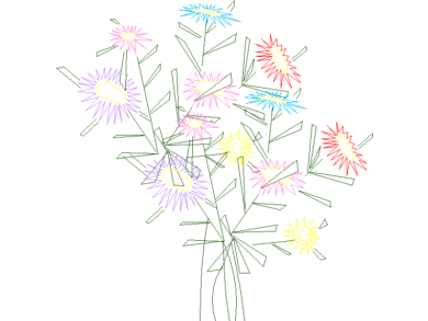 Bloques AutoCAD DWG de Ramos de Flores Elegantes