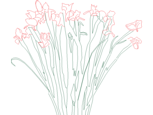 Bloque DWG de diseno de flores silvestres dwg para AutoCAD