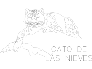 Bloque DWG de gato de las nieves en 2D