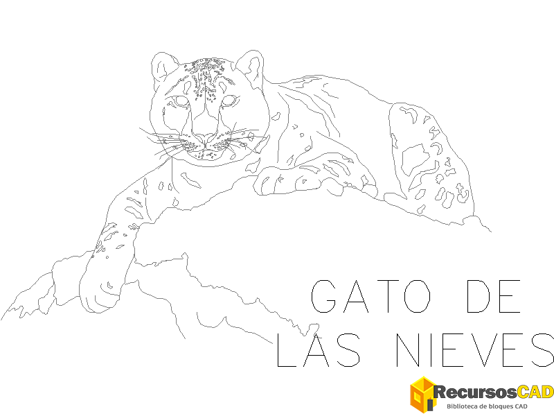 Bloques AutoCAD DWG Gratis: Gato de las Nieves