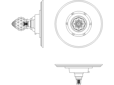 Bloques AutoCAD Gancho para albornoz