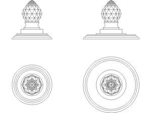 Bloques AutoCAD Ganchos de pared para toallas de baño