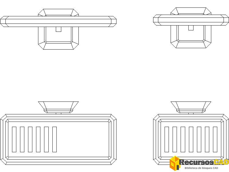 Bloques AutoCAD Jabonera antideslizante Dibujo CAD