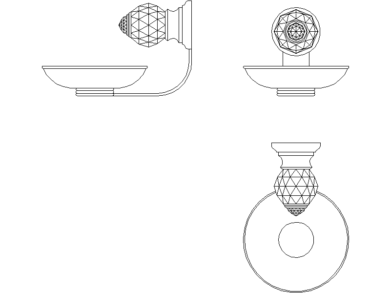 Bloques AutoCAD Jabonera decorativa Dibujo CAD