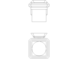 Bloques AutoCAD Jabonera empotrada de pared alzado lateral y frontal