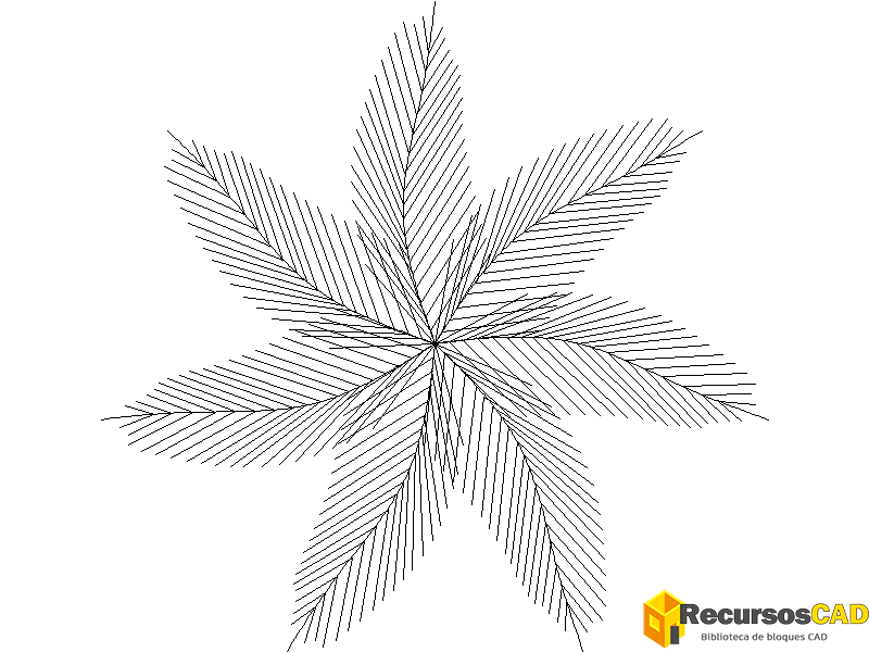 Bloques DWG 2D de Palmeras en Planta