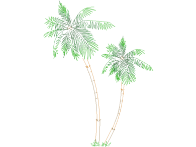 Descargar Bloques AutoCAD Palmeras a Color