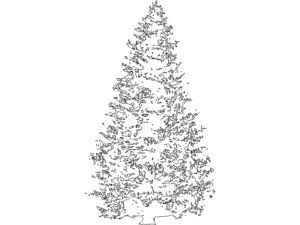 Descarga bloques autocad de arboles Pino alzado DWG