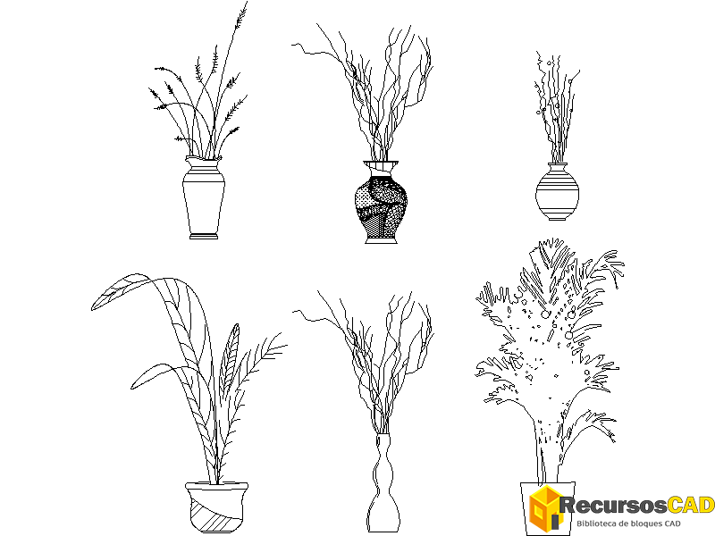 Plantas en maceta independientes