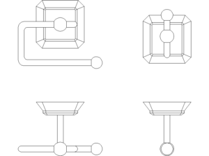 Descargar Bloque AutoCAD de portarrollos de pared