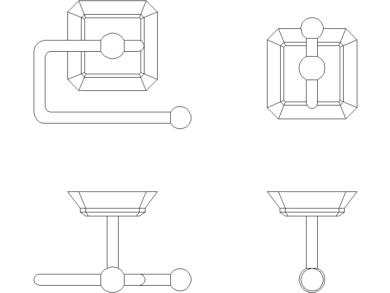 Descargar Bloque AutoCAD de portarrollos de pared