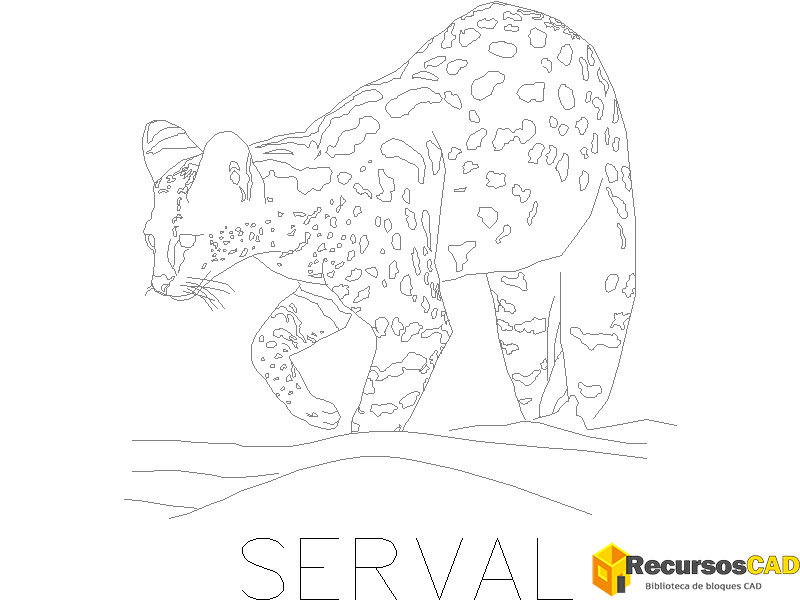 Bloques AutoCAD DWG del Serval: Descarga Gratis en 2D