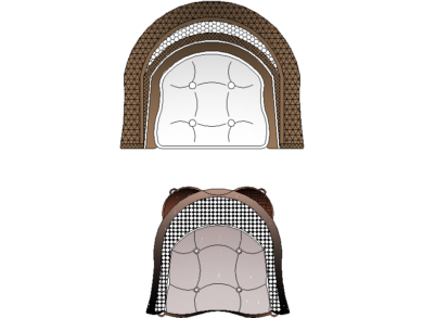 Sillas de mimbre con asientos profundos