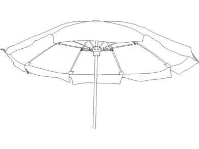 Sombrilla con estructura de plástico