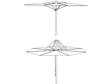 Sombrilla de dosel plano